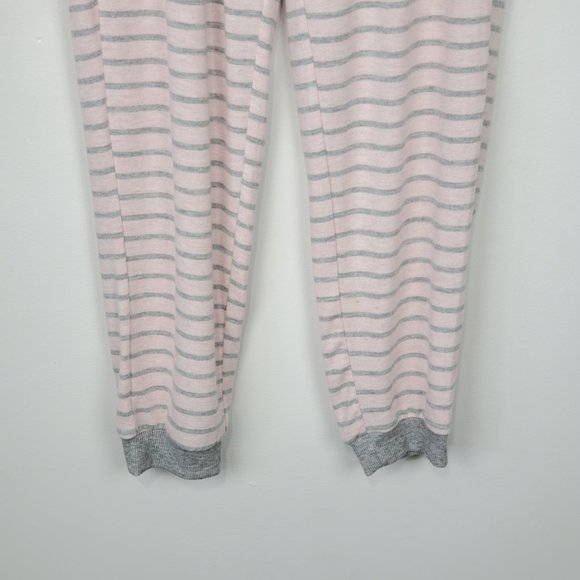 Splendid Elora Soft Cozy Gray Pink Striped Jogger Style Pajama Pants Size XS - Picture 3 of 10